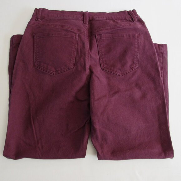 Womens Gloria Vanderbilt Amanda Dark Maroon Red Pants Size 8 Short - Picture 2 of 9